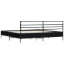 Estructura de cama madera de ingeniería y metal negro 180x200cm de vidaXL, Camas y somieres - Ref: Foro24-3280057, Precio: 16...