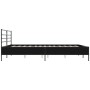 Engineered wood and black metal bed frame 200x200cm by vidaXL, Beds and slatted bases - Ref: Foro24-3280062, Price: 172,99 €,...