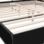 Engineered wood and black metal bed frame 200x200cm by vidaXL, Beds and slatted bases - Ref: Foro24-3280062, Price: 172,99 €,...