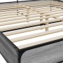 Estructura cama madera ingeniería metal gris Sonoma 180x200 cm de vidaXL, Camas y somieres - Ref: Foro24-3280060, Precio: 167...