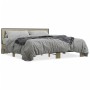 Estructura cama madera ingeniería metal roble Sonoma 200x200 cm de vidaXL, Camas y somieres - Ref: Foro24-3280083, Precio: 17...