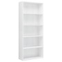 5-stufiges Regal aus glänzend weißem Sperrholz, 80 x 30 x 189 cm von vidaXL, Bücherregale und Regale - Ref: Foro24-801032, Pr...