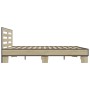 Estructura cama madera ingeniería metal roble Sonoma 180x200 cm de vidaXL, Camas y somieres - Ref: Foro24-3280088, Precio: 17...