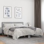 Sonoma gray metal engineered wood bed frame 160x200 cm by vidaXL, Beds and slatted bases - Ref: Foro24-3280095, Price: 165,46...