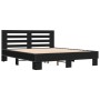 Estructura de cama madera de ingeniería y metal negro 150x200cm de vidaXL, Camas y somieres - Ref: Foro24-3280097, Precio: 16...