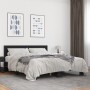 Engineered wood and black metal bed frame 150x200cm by vidaXL, Beds and slatted bases - Ref: Foro24-3280097, Price: 161,67 €,...