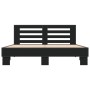 Engineered wood and black metal bed frame 150x200cm by vidaXL, Beds and slatted bases - Ref: Foro24-3280097, Price: 161,67 €,...