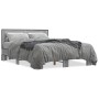 Estructura cama madera ingeniería metal gris Sonoma 120x200 cm de vidaXL, Camas y somieres - Ref: Foro24-3280110, Precio: 153...