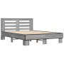 Estructura cama madera ingeniería metal gris Sonoma 120x200 cm de vidaXL, Camas y somieres - Ref: Foro24-3280110, Precio: 153...