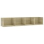 Oak plywood wall-mounted CD shelf 100x18x18 cm by vidaXL, Shelves and shelves - Ref: Foro24-801322, Price: 30,99 €, Discount: %