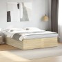 Sonoma oak engineered wood bed frame 200x200 cm by vidaXL, Beds and slatted bases - Ref: Foro24-3280897, Price: 155,35 €, Dis...