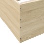 Estructura de cama madera de ingeniería roble Sonoma 200x200 cm de vidaXL, Camas y somieres - Ref: Foro24-3280897, Precio: 15...