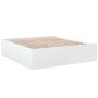 White engineered wood bed frame 200x200 cm by vidaXL, Beds and slatted bases - Ref: Foro24-3280895, Price: 158,99 €, Discount: %