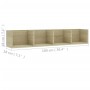 Oak plywood wall-mounted CD shelf 100x18x18 cm by vidaXL, Shelves and shelves - Ref: Foro24-801322, Price: 30,99 €, Discount: %