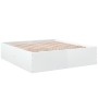 White engineered wood bed frame 200x200 cm by vidaXL, Beds and slatted bases - Ref: Foro24-3280895, Price: 158,99 €, Discount: %