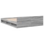 Cama con cajones madera ingeniería gris Sonoma 160x200 cm de vidaXL, Camas y somieres - Ref: Foro24-3280739, Precio: 180,99 €...