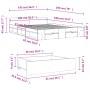 Bett aus Sonoma-Eichenholzwerkstoff mit Schubladen, 140 x 190 cm von vidaXL, Betten und Lattenroste - Ref: Foro24-3280764, Pr...