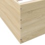 Estructura de cama madera de ingeniería roble Sonoma 135x190 cm de vidaXL, Camas y somieres - Ref: Foro24-3280946, Precio: 13...