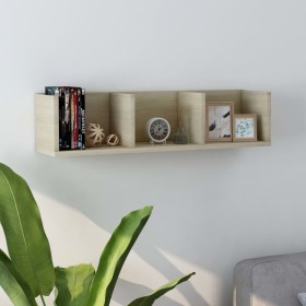 Oak plywood CD wall shelf 75x18x18cm by vidaXL, Shelves and shelves - Ref: Foro24-801313, Price: 26,68 €, Discount: %