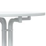 Mesa alta de comedor madera ingeniería y acero blanco Ø60x110cm de vidaXL, Mesas de cocina y de comedor - Ref: Foro24-4008300...