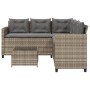 L-shaped garden sofa with table and gray PE rattan cushions by vidaXL, Garden sets - Ref: Foro24-369041, Price: 342,60 €, Dis...