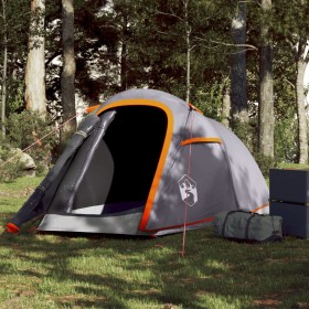 Tunnel tent for 2 people, waterproof, gray and orange. by vidaXL, tents - Ref: Foro24-94606, Price: 54,32 €, Discount: %