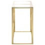 Stainless steel and tempered glass console table in gold. by vidaXL, Side tables - Ref: Foro24-349986, Price: 147,16 €, Disco...