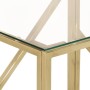 Stainless steel and tempered glass console table in gold. by vidaXL, Side tables - Ref: Foro24-349986, Price: 147,16 €, Disco...