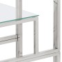 Console table made of silver stainless steel and tempered glass by vidaXL, Side tables - Ref: Foro24-350009, Price: 147,29 €,...