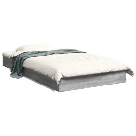 Estructura de cama madera de ingeniería gris Sonoma 90x190 cm de vidaXL, Camas y somieres - Ref: Foro24-842075, Precio: 67,99...