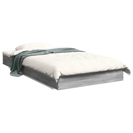 Estructura de cama madera de ingeniería gris Sonoma 90x190 cm de vidaXL, Camas y somieres - Ref: Foro24-842075, Precio: 67,12...