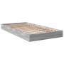 Sonoma gray engineered wood bed frame 90x190 cm by vidaXL, Beds and slatted bases - Ref: Foro24-842075, Price: 67,99 €, Disco...