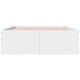 Estructura de cama madera de ingeniería blanca 135x190 cm de vidaXL, Camas y somieres - Ref: Foro24-3280944, Precio: 137,89 €...