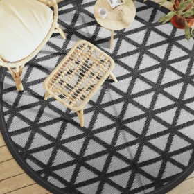 Outdoor black PP Ø200 cm rug by vidaXL, Outdoor protectors - Ref: Foro24-368464, Price: 34,99 €, Discount: %