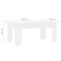 Couchtisch aus weißem Sperrholz, 100 x 60 x 42 cm von vidaXL, Couchtisch - Ref: Foro24-801179, Preis: 43,83 €, Rabatt: %