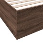 Oak brown engineered wood bed frame 200x200 cm by vidaXL, Beds and slatted bases - Ref: Foro24-3280992, Price: 139,53 €, Disc...