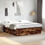 Estructura de cama madera de ingeniería roble ahumado 180x200cm de vidaXL, Camas y somieres - Ref: Foro24-3280906, Precio: 16...