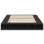 Black engineered wood bed frame 150x200 cm by vidaXL, Beds and slatted bases - Ref: Foro24-3280469, Price: 161,32 €, Discount: %