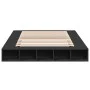 Black engineered wood bed frame 150x200 cm by vidaXL, Beds and slatted bases - Ref: Foro24-3280469, Price: 161,32 €, Discount: %