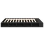 Black engineered wood bed frame 150x200 cm by vidaXL, Beds and slatted bases - Ref: Foro24-3280469, Price: 161,32 €, Discount: %