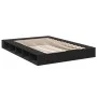 Black engineered wood bed frame 150x200 cm by vidaXL, Beds and slatted bases - Ref: Foro24-3280469, Price: 161,32 €, Discount: %