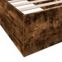 Estructura de cama madera de ingeniería roble humo 100x200 cm de vidaXL, Camas y somieres - Ref: Foro24-3281053, Precio: 93,3...