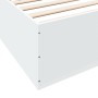 White engineered wood bed frame 200x200 cm by vidaXL, Beds and slatted bases - Ref: Foro24-3280986, Price: 138,99 €, Discount: %