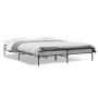 Estructura cama madera ingeniería metal gris Sonoma 140x200 cm de vidaXL, Camas y somieres - Ref: Foro24-845019, Precio: 108,...