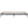 Estructura cama madera ingeniería metal gris Sonoma 140x200 cm de vidaXL, Camas y somieres - Ref: Foro24-845019, Precio: 108,...