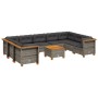 Set mit 10 Gartensofas mit Kissen synthetisches Rattangrau von vidaXL, Gartensets - Ref: Foro24-3261984, Preis: 737,41 €, Rab...