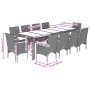 Set comedor jardín 11 pzas cojines ratán sintético acacia negro de vidaXL, Conjuntos de jardín - Ref: Foro24-3278688, Precio:...