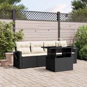 5-piece garden furniture set with black synthetic rattan cushions by vidaXL, Garden sets - Ref: Foro24-3267726, Price: 390,95...