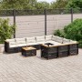 Garden sofa set 11 pieces and black synthetic rattan cushions by vidaXL, Garden sets - Ref: Foro24-3262040, Price: 852,12 €, ...