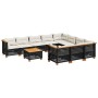 Set mit 11 Stück Gartensofas und Kissen synthetisches Rattan schwarz von vidaXL, Gartensets - Ref: Foro24-3262040, Preis: 852...